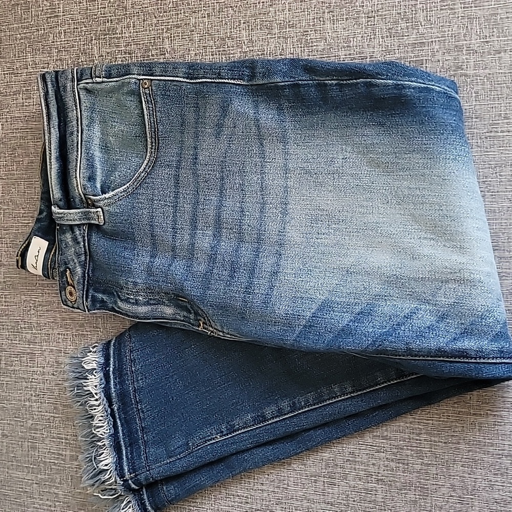 KanCan Jeans Distressed Fray Hem Ankle Size 13/30 Blue 144635